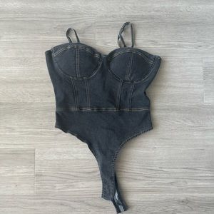 Dark Denim Bodysuit